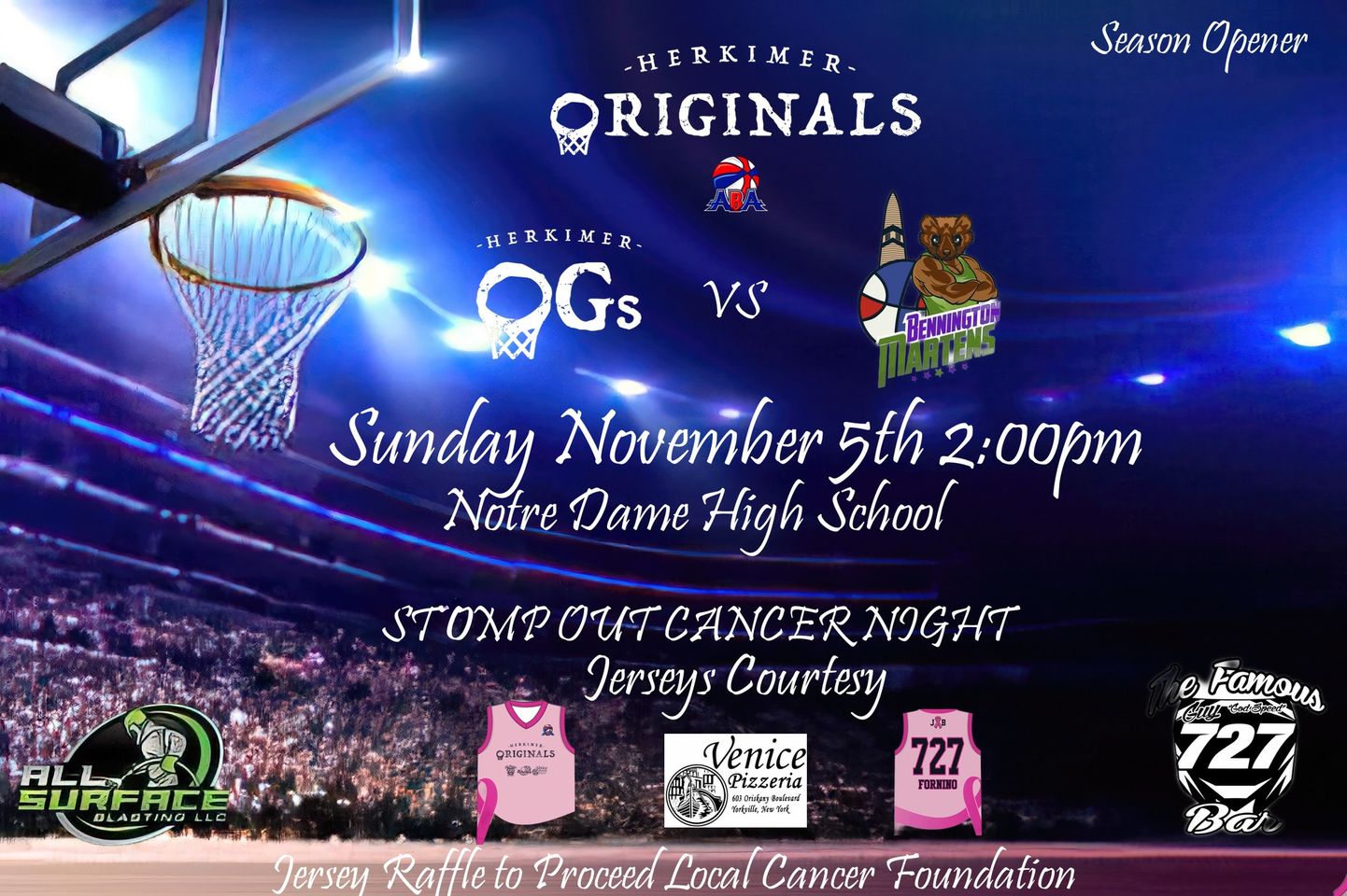 The Herkimer Originals Herkimer OGS Professional ABA Basketball Team